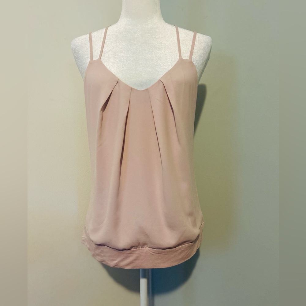Express Pink Rose Pleated Camisole Tank Top, Size Medium - Picture 6 of 16